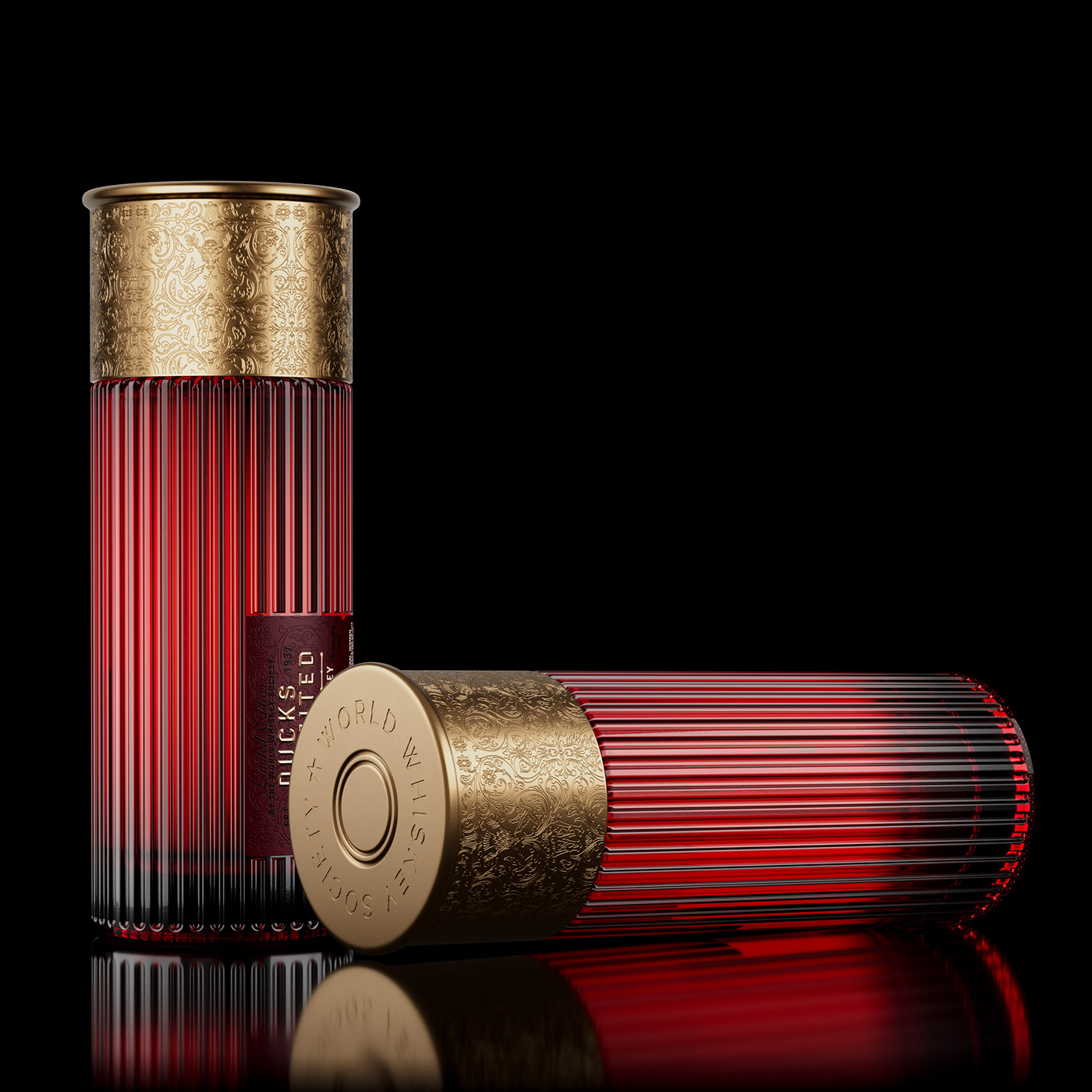 由 Think Bold Studio 精心打造的 Ducks Unlimited Shotgun shell 酒瓶設(shè)計(jì)及包裝設(shè)計(jì)。